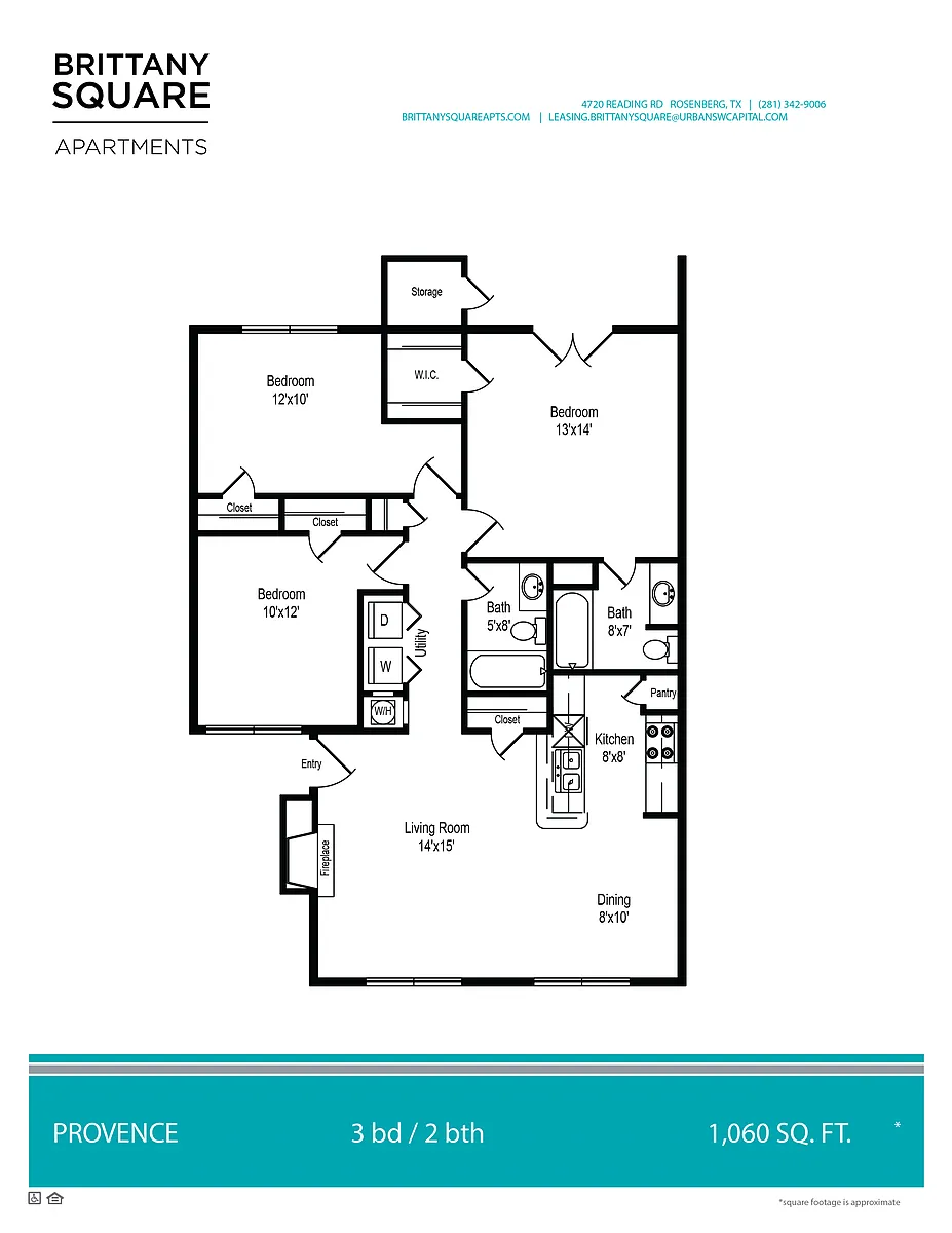 Floor plan 3X2-1060sqft