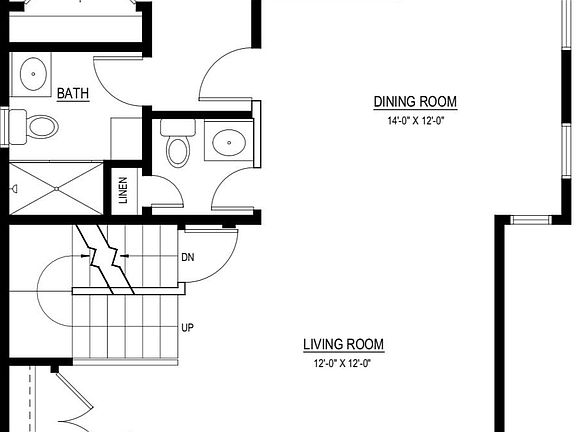 floor plan showing location of furnished en-suite bedroom