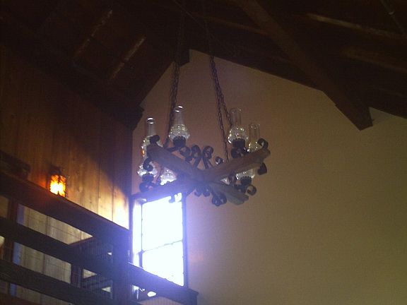 Vaulted wood beamed ceilings