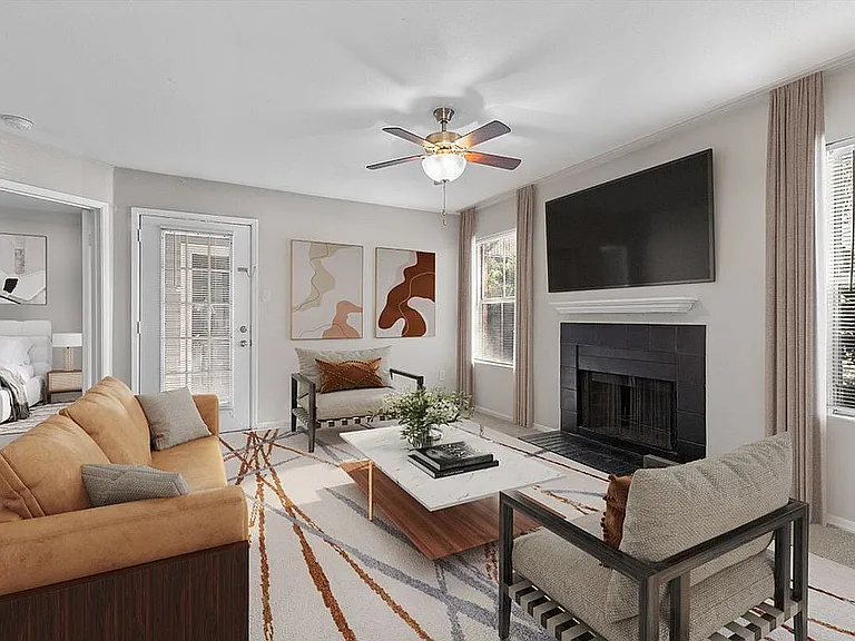 Park at Midtown Apartments in Greensboro Living Room and Bedroom