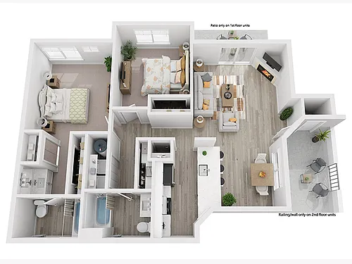 Floor plan 2 Bedroom - Medium