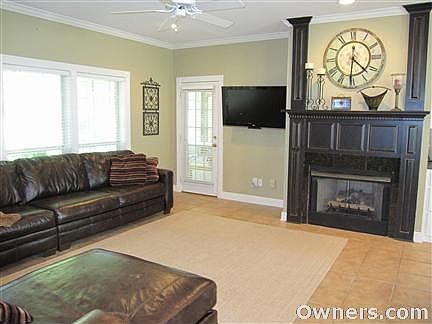 Family room w/Antiqued Fireplace