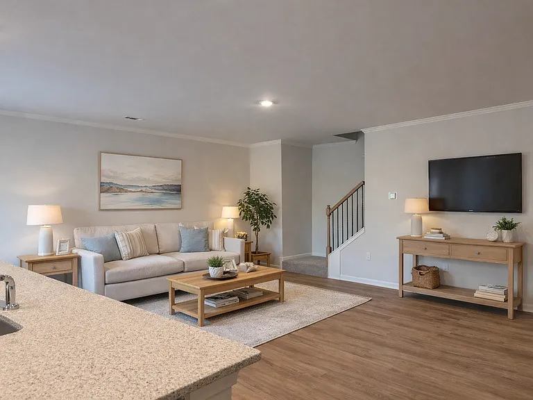 Staged family room