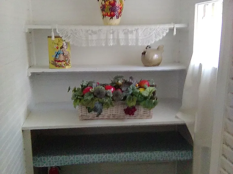 Pantry in Kitchen with Cafe Doors.