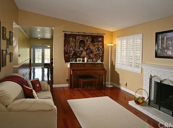 Living room with gas fireplace