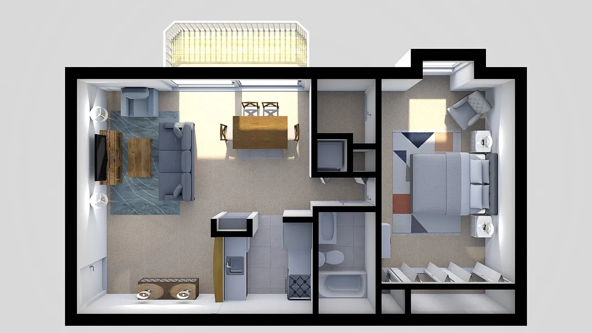 Floor plan 1 Bedroom