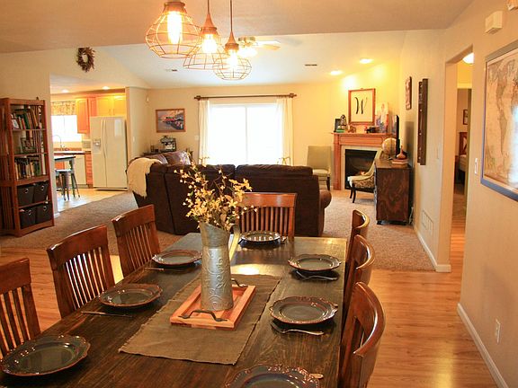 The open concept allows natural light and good conversation to flow.