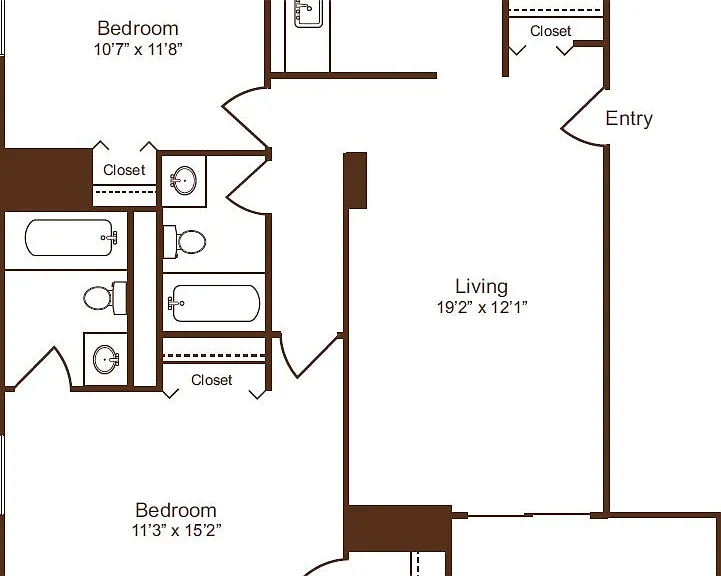 Two Bedroom - B1 Floor Plan Two Bedroom - B1 Floor Plan