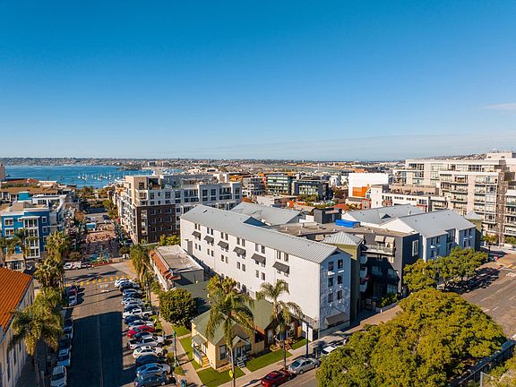 exterior of the building, near by harbor/ocean
