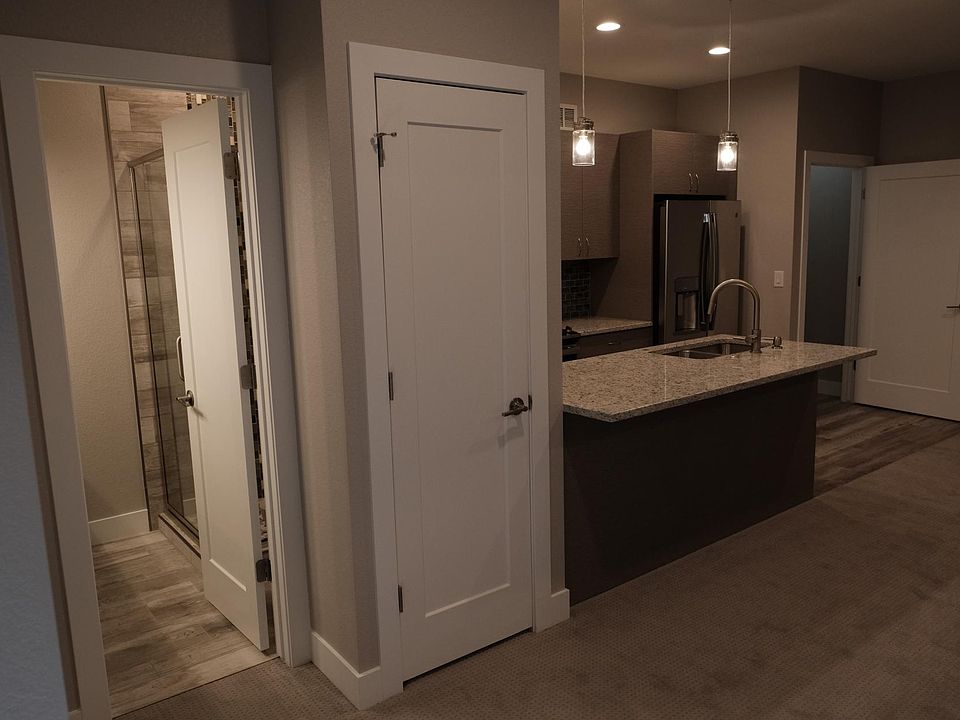 Bathroom, pantry, kitchen, laundry room.