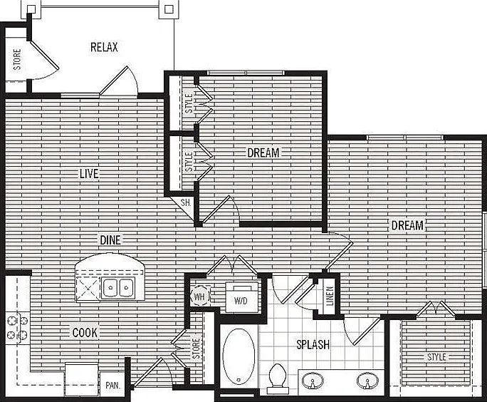 Dalian Monterrey Village - B1 - 1 Beds - 1 Baths - 884 Sq. ft.