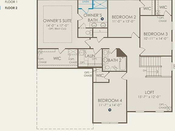 Riverton Floor Plan, Quick Move-in Home, Floor 2