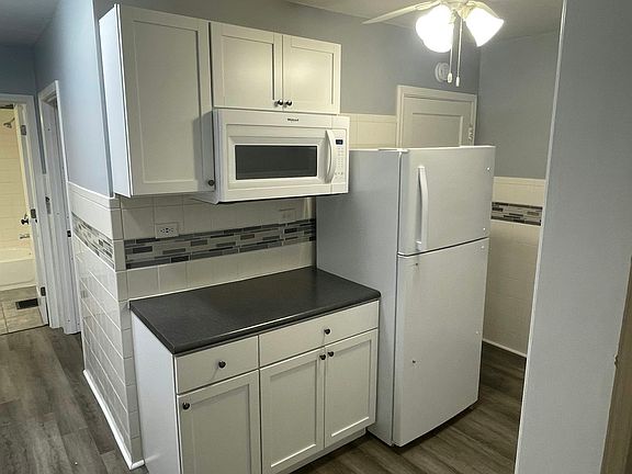 Microwave, fridge, and more storage space