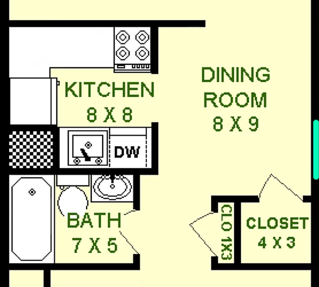 Southside Works One Bedroom Floorplan Southside Works One Bedroom Floorplan