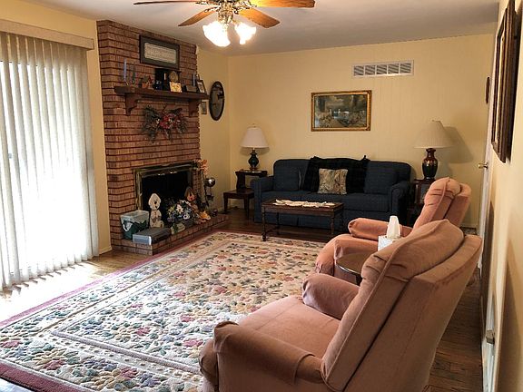 Family room with fire place
