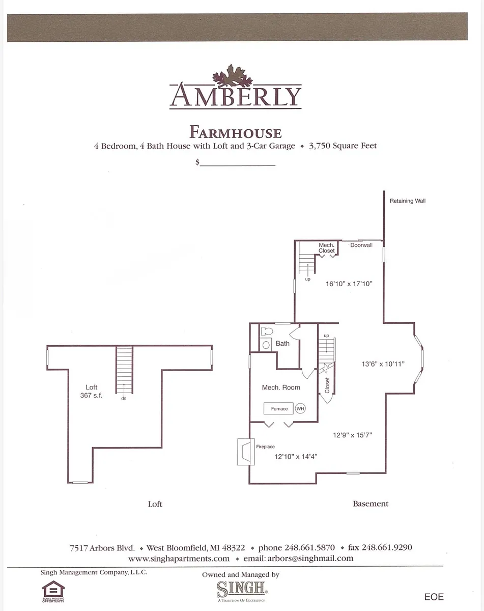 Floor plan Farm House