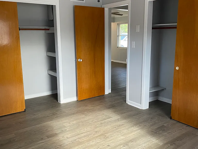 First bedroom has two large closets.