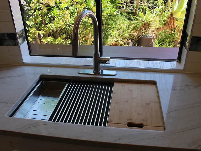 Newer style work station kitchen sink