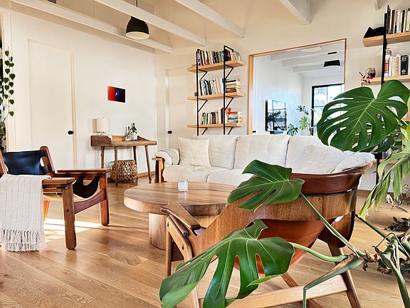 Living Room, View toward Bathrooms