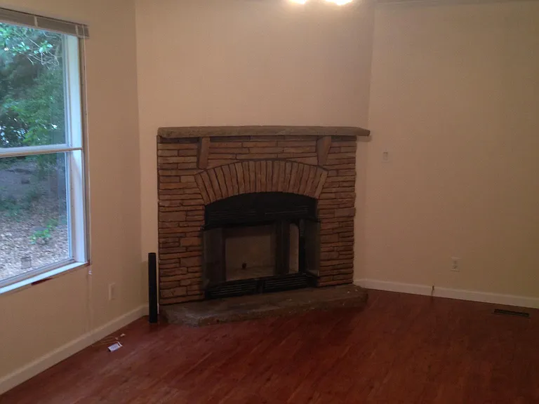 den with fire place