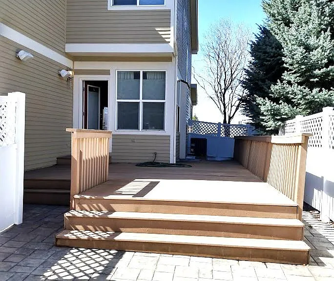 Outside trex deck