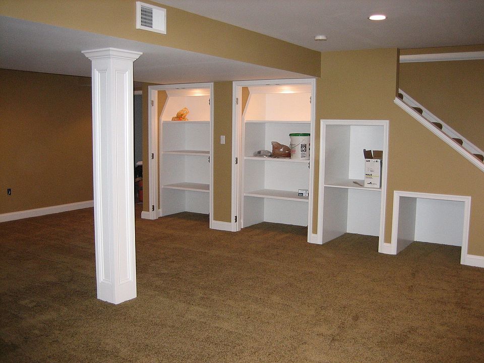 Not in picture is a door to a large storage area to the left of the closets.