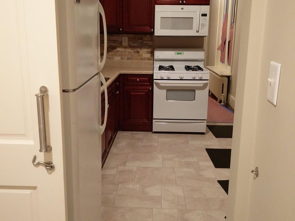 Kitchen view from powder room
