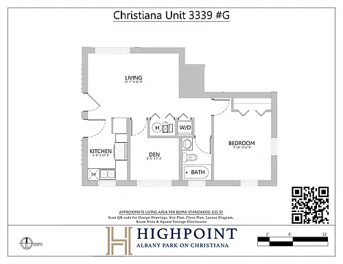 Floor plan 1 Bed 1 Bath