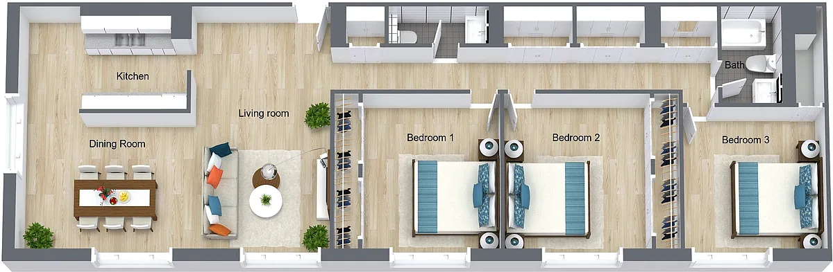 Floor plan West Wing Superior Three Bedroom