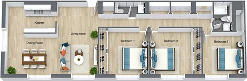 Floor plan West Wing Superior Three Bedroom