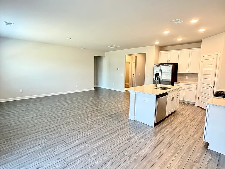 Luxury vinyl floor.