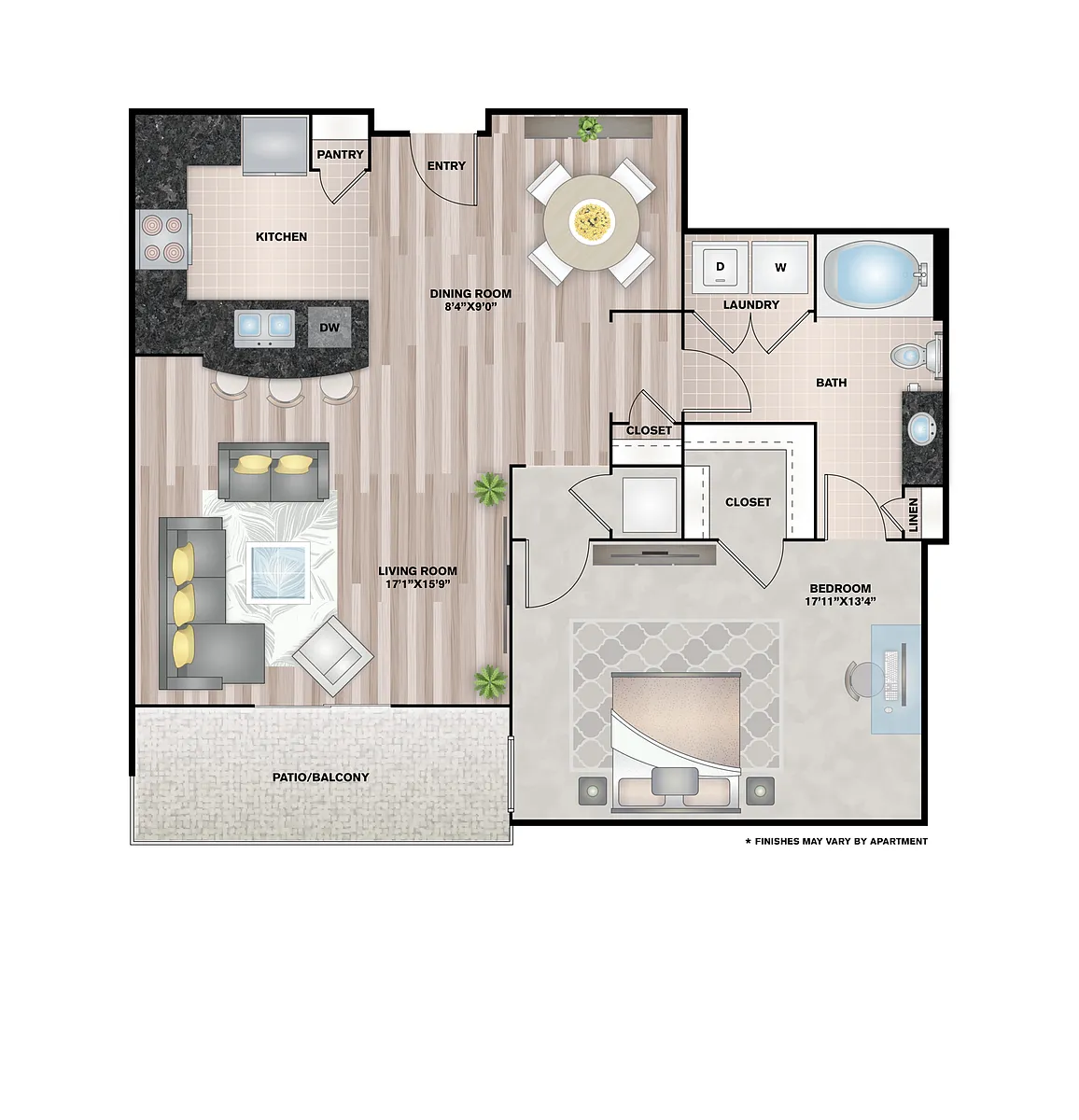Floor plan The Chartres - Renovated