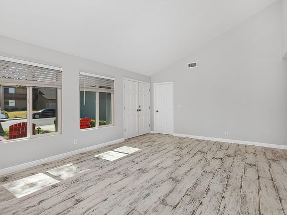 Living room and door to garage