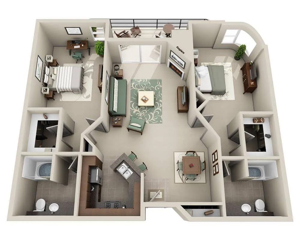 Floor plan Oceanis (B2A)
