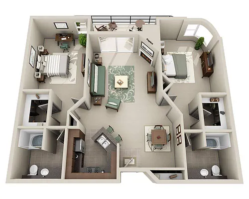 Floor plan Oceanis (B2A)