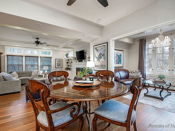 Spacious kitchen eating area.