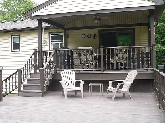 Two Tiered Trex Decks - Upper level with roof