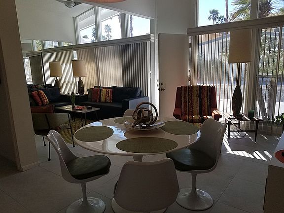 Living room view from dining