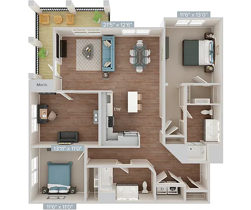 Floor plan Furnished-f-B6-D