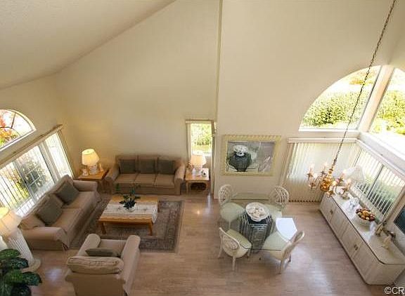 Living and Formal Dining Rooms with High Ceilings