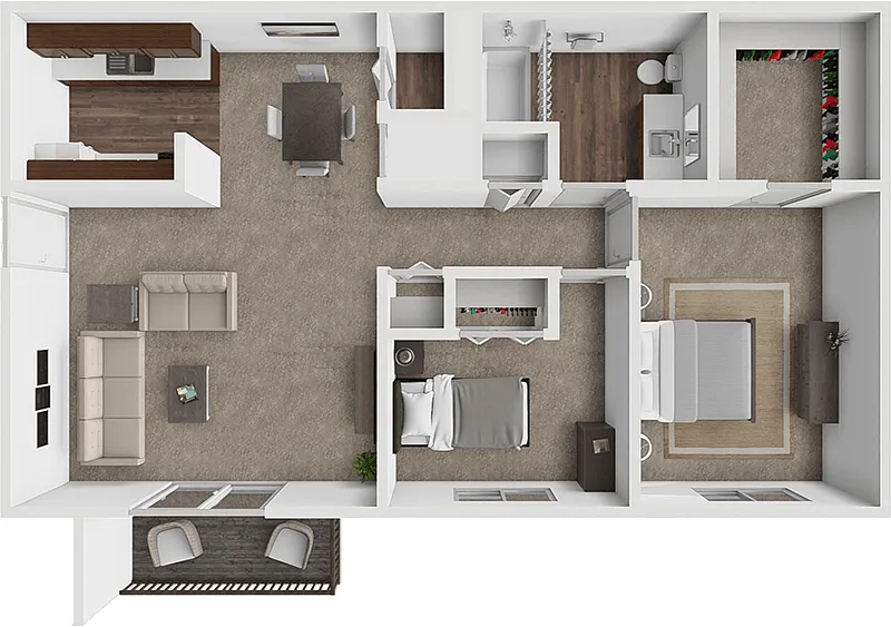 Floor plan 2 bed 1 bath Bristol