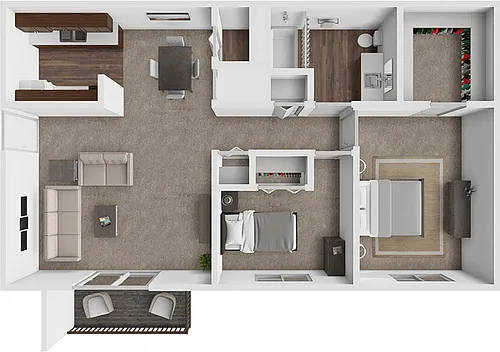 Floor plan 2 bed 1 bath Bristol