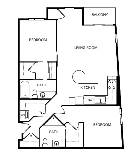 Floor plan Lime C2 1X1 Den