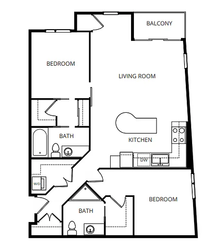 Floor plan Lime C2 1X1 Den