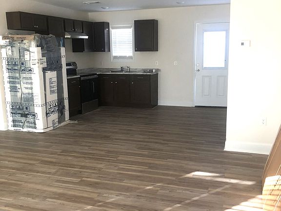Open concept living and kitchen area