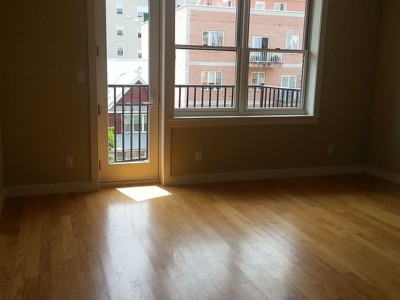 Living room with wood floor