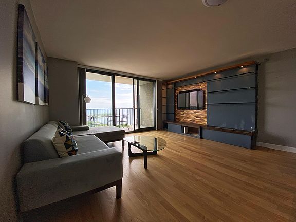 Living room with custom wall unit