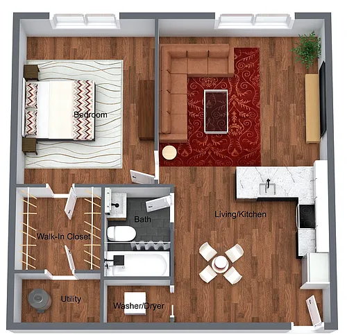 Floor plan 1 Bedroom Standard