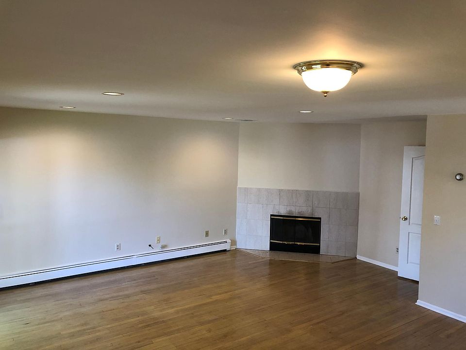 Living room with toasty fire place