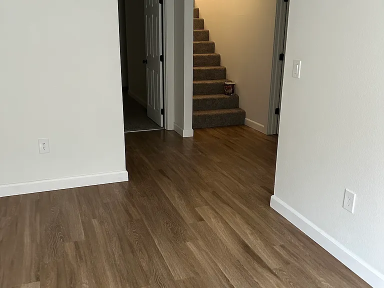 extra office space. leading to the other rooms and bathroom in the basement